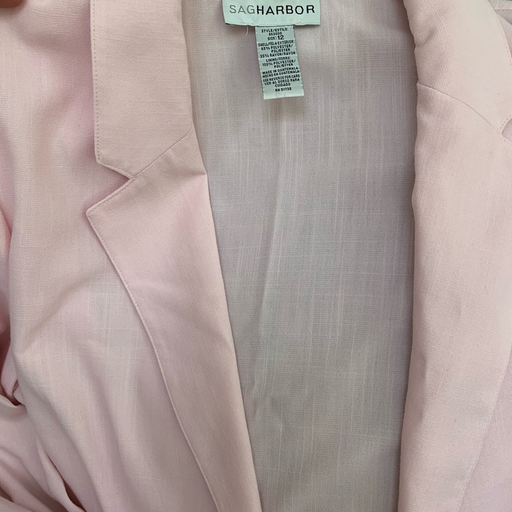 Vintage 90’s pink women’s linen blazer